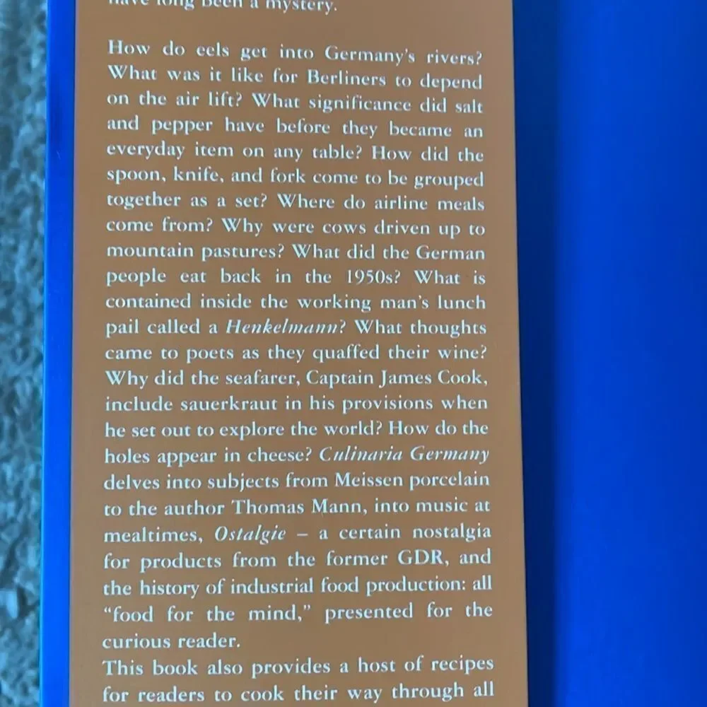 Culinaria Germany Book w/History and Photos of German Cuisine